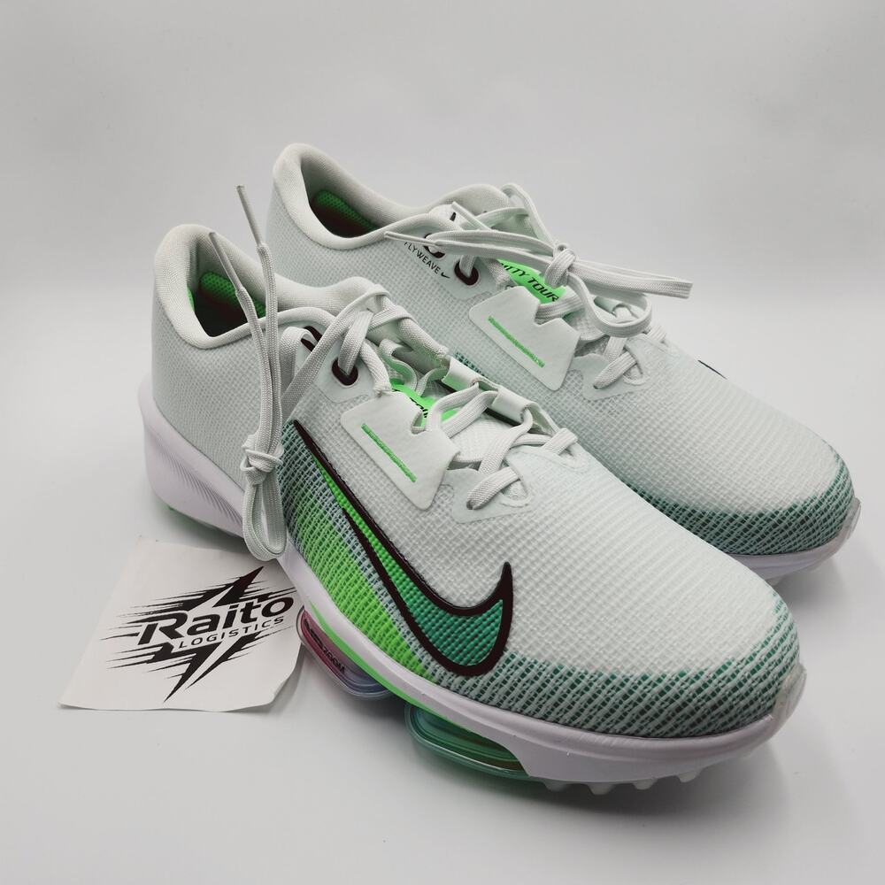 Mens Size 10 Nike Golf Shoes Infinity Tour 2 Barely Green White Black FD0217-300